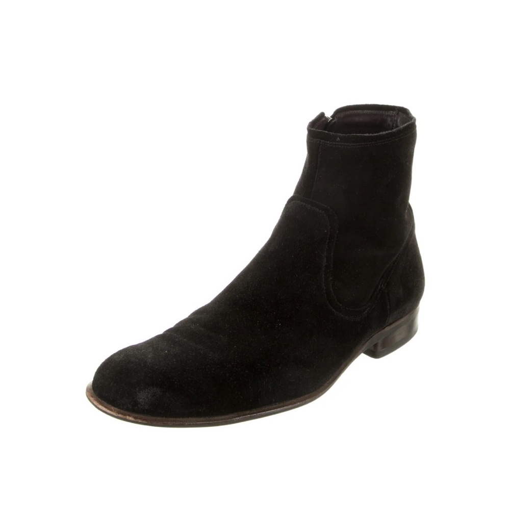John Varvatos Black Suede Boots